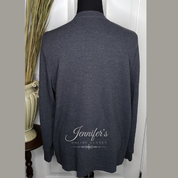 3/$25 Eddie Bauer Men's Charcoal Henley Shirt Size XL - Picture 5 of 8